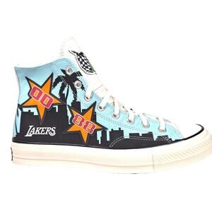 CONVERSE Chinatown Market Chuck 70 Lakers Poolside Hi-Top Leather Sneakers 10